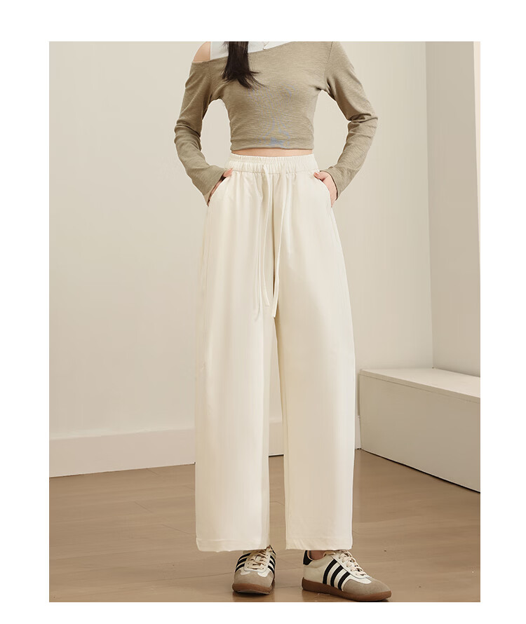 Free Style Women's 9/10 Length Wide-Leg Pants Summer Thin High Waist Draped Curved Hem Carrot Harem Casual Trousers 2026 New Arrival 17
