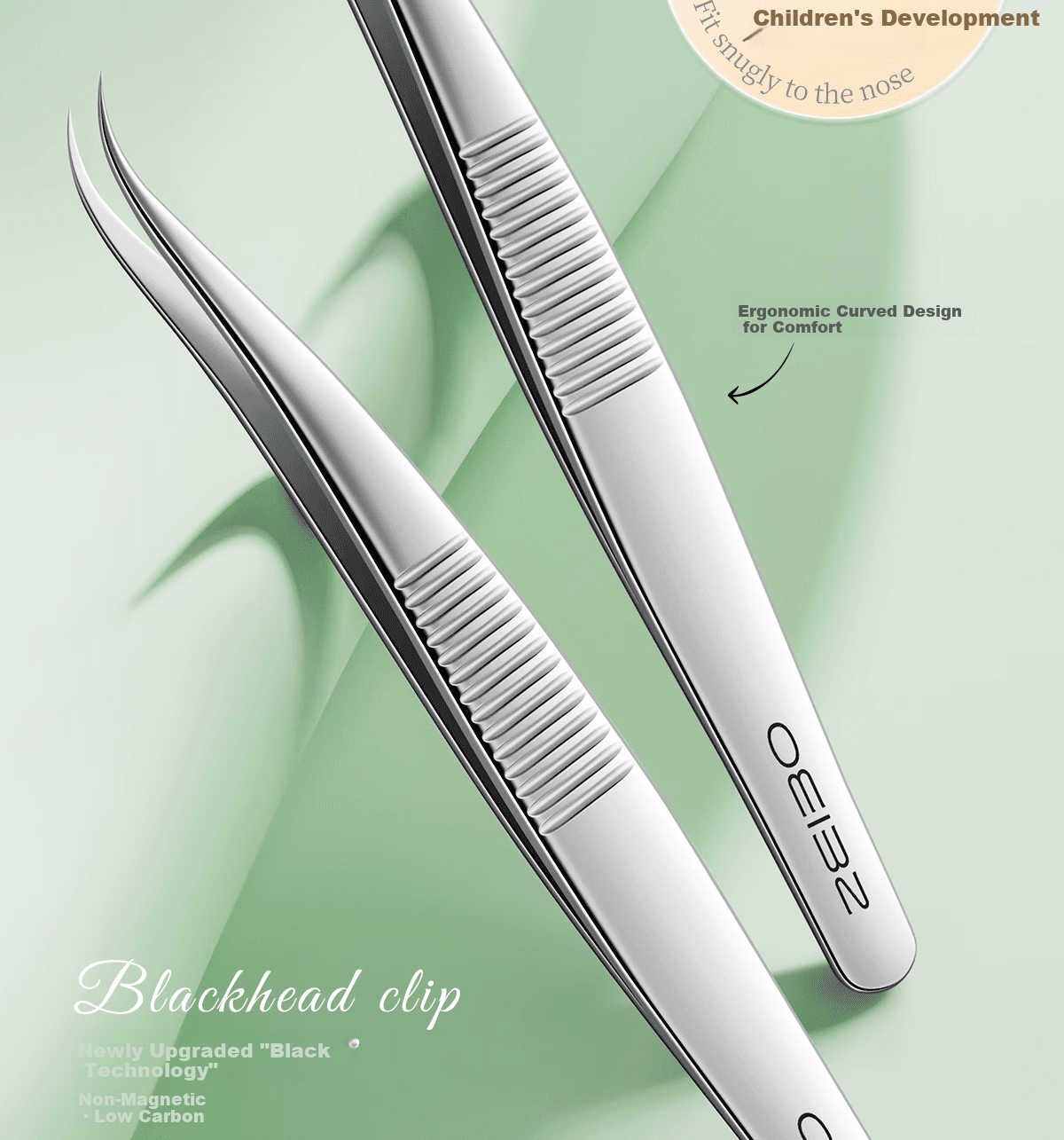 OEIEZ Non-Magnetic Ultra-Fine Comedone Extractor Pimple Tweezer Professional Blackhead Acne Beauty Clamp High-Precision Comedone Tweezer 2