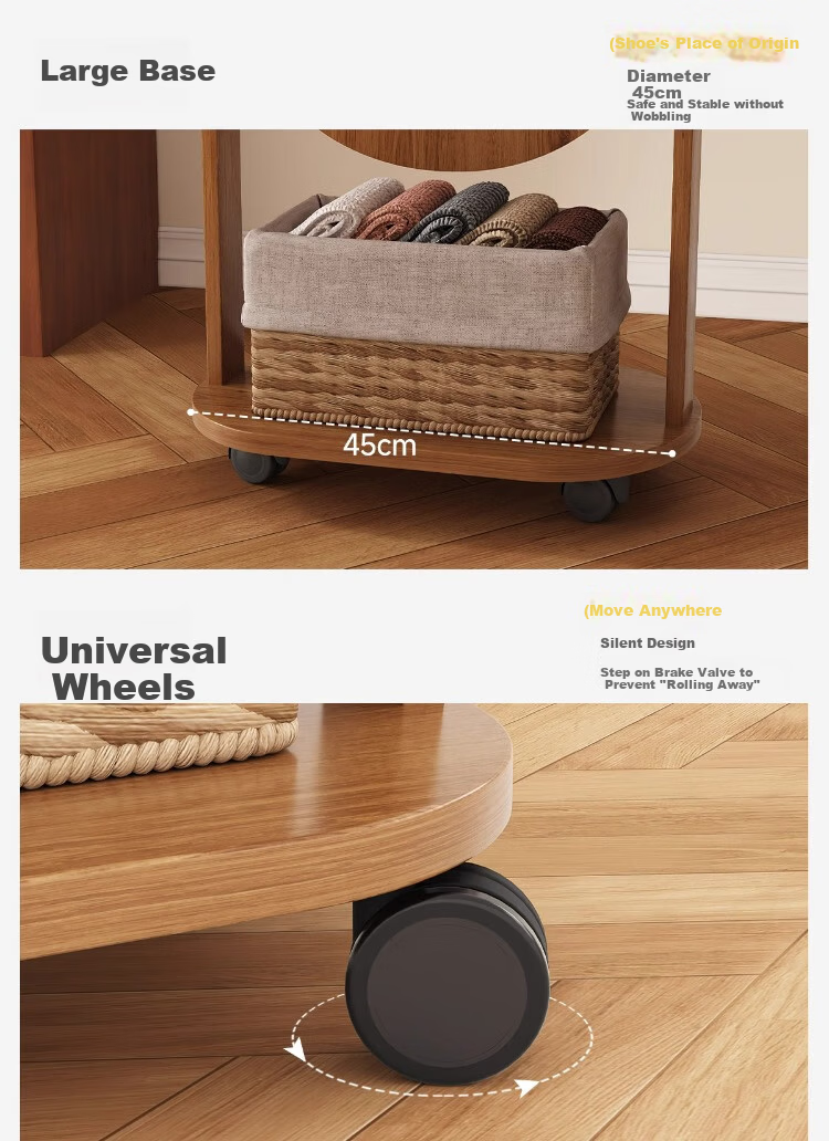 Millennium Mansion Pegboard Rotating Full-Length Mobile Floor Mirror with Integrated Clothes Rack 170*40 Walnut 6