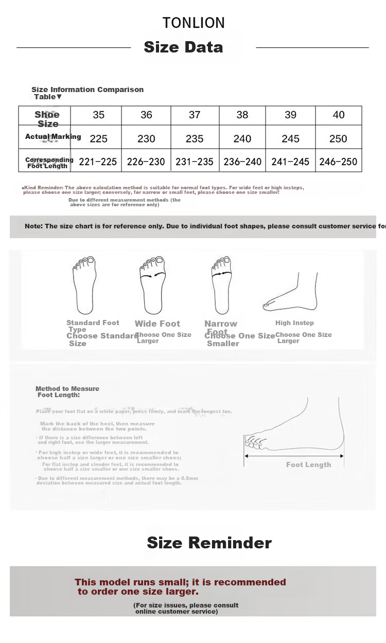 TonLion Women's Shoes Spring Summer 2026 Fashion Thick Sole Casual Sports Sneakers Versatile Beige Size 35 5