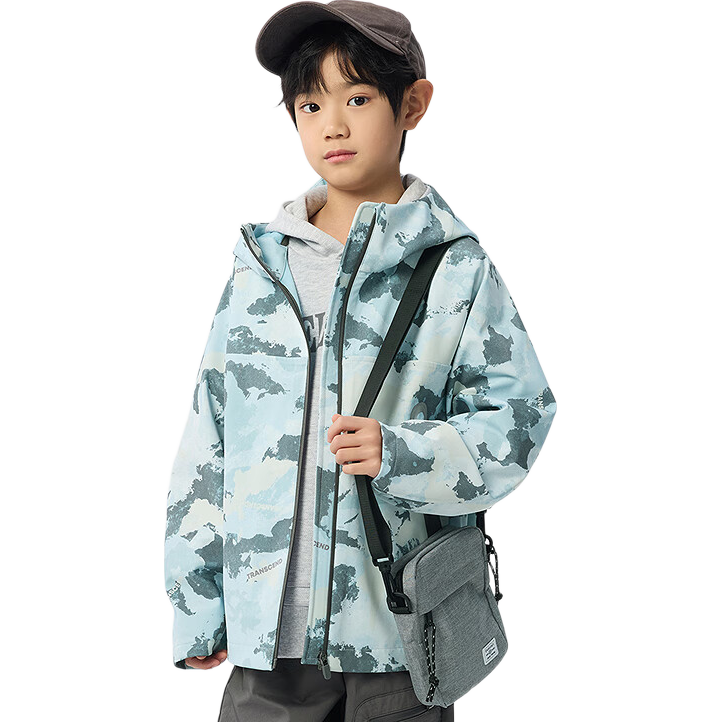 BALABALA Boys' Outerwear, Children's Soft Shell Jacket, Spring 2025 Top, Camouflage [Same As In-Store], 202125105114
