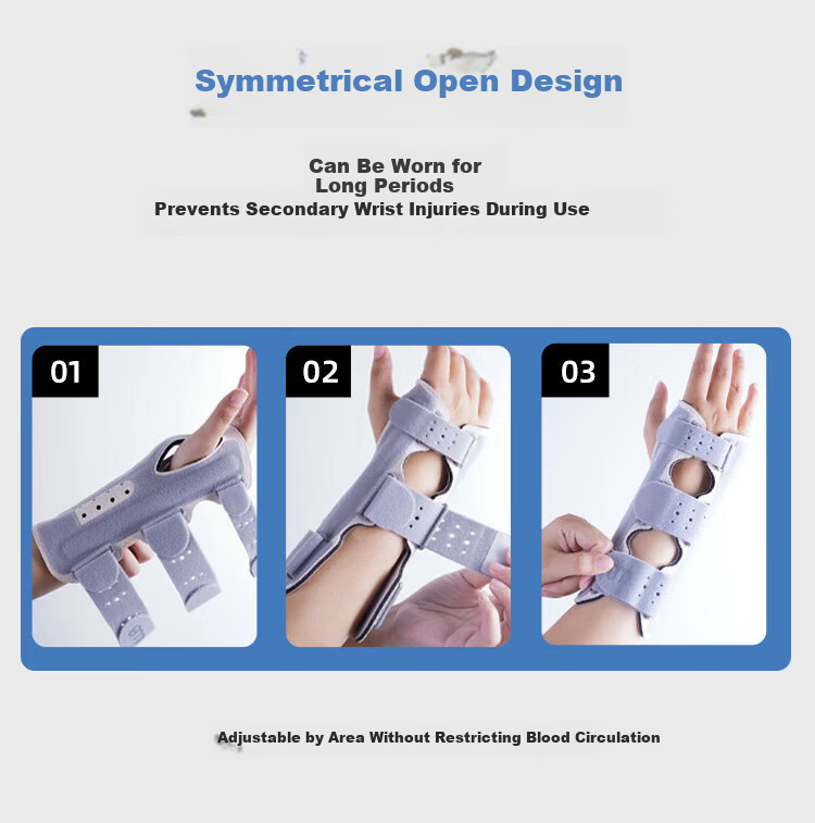 Tuobuzhe Wrist Joint Support Brace Wrist Fracture Protector Tendonitis Wrist Guard Anti-Sprain Recovery Rehabilitation 13