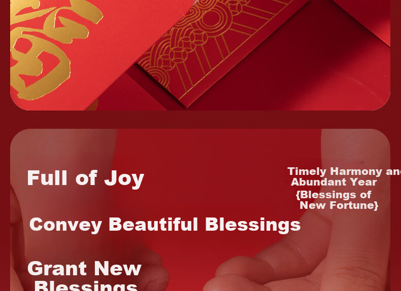 Deli Chinese New Year Red Envelopes, Thick Paper, Large Capacity, 10pcs Lucky Money Packets BF107 3