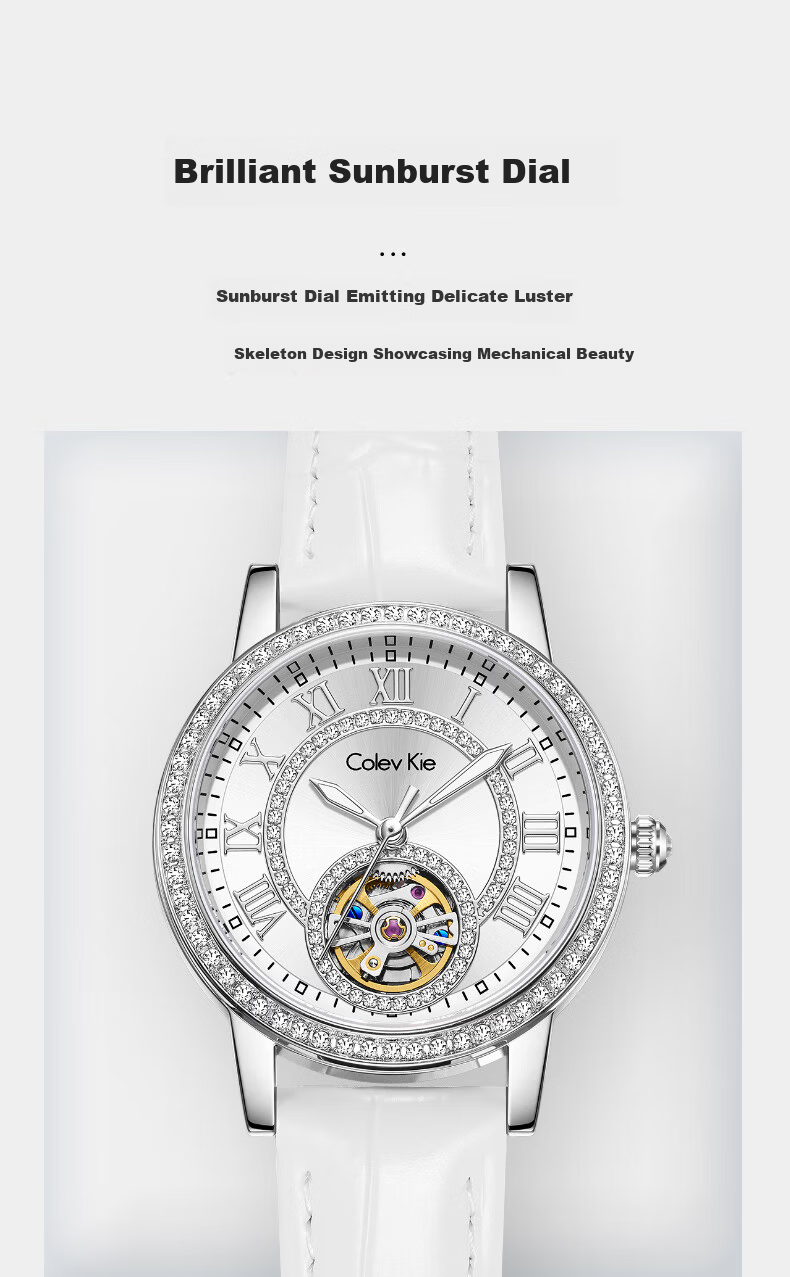Colevkie Women's Mechanical Watch New Luxury Brand Top Ten Boutique High-End Birthday Gift for Women 7