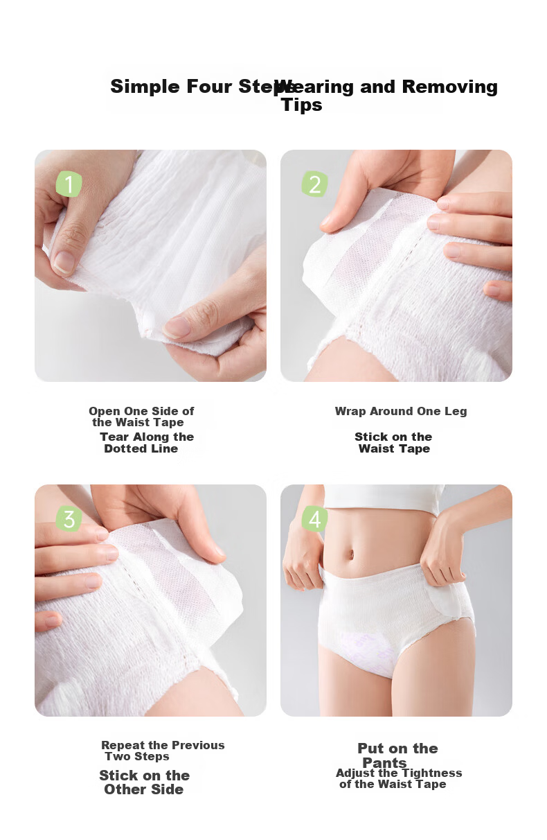October Crystal Miqi Day and Night Use Sleep Pants L Size 28 Pieces Menstrual Period Secure Maternity Sanitary Napkins for Women 2