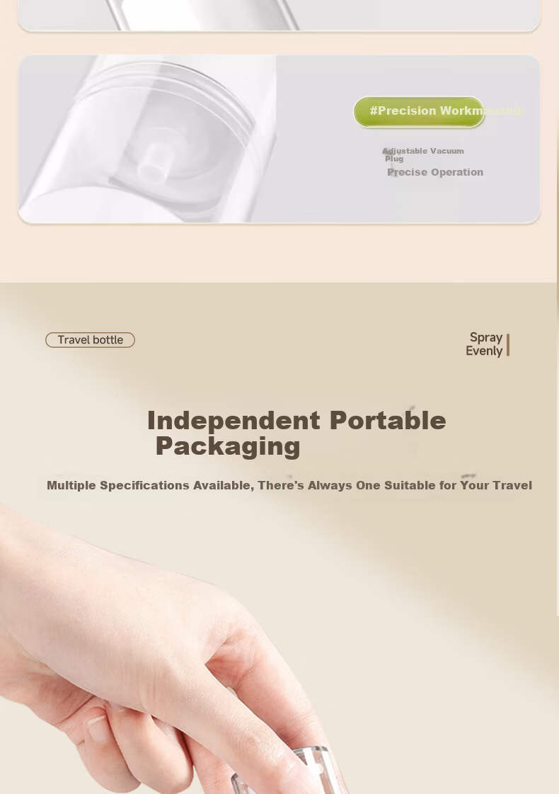 Qihaiqiu Vacuum Dispensing Bottle Press Lotion Bottle Spray Travel Portable Shower Shampoo Cosmetic Bottle 30ml*3 9