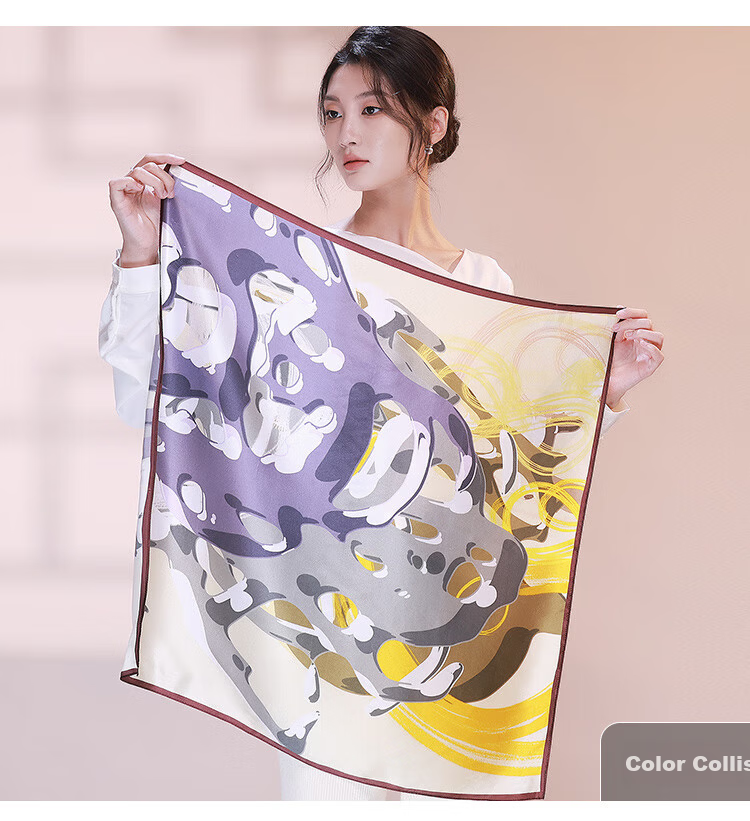 Da Vinci Code Silk Scarf for Women Spring Summer Shawl Neck Scarf Silk Square Scarf Mother's Day Birthday Gift for Mom 12