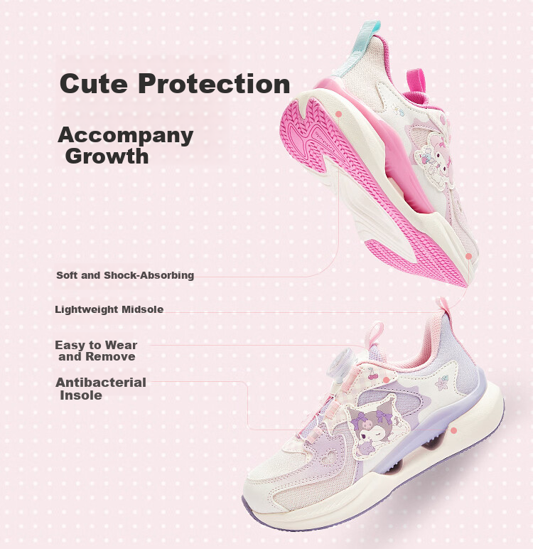 Balabala [Kuromi IP balaOne] Kids Sports Shoes Children's Sneakers 2026 Spring Autumn Girls Shoes 3