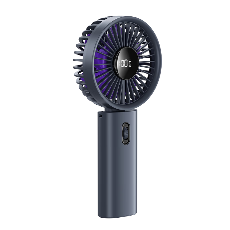 KeduYou Foldable Handheld Fan Turbo LED Power Display USB Portable Handheld Electric Fan Cooling Student Outdoor Mountaineering Mini Fan