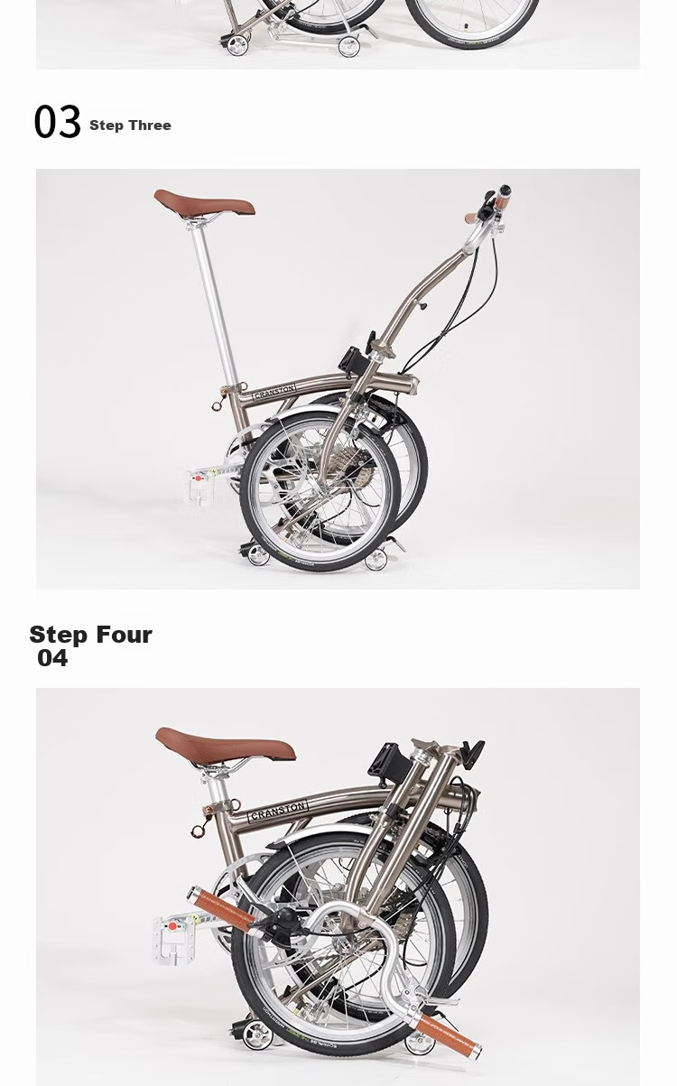CRANSTON R9 Max Gunmetal Gray Three-Fold National Fabric Adult Ultra-Light Portable Urban Retro 9-Speed Small Fabric Folding Bike 11