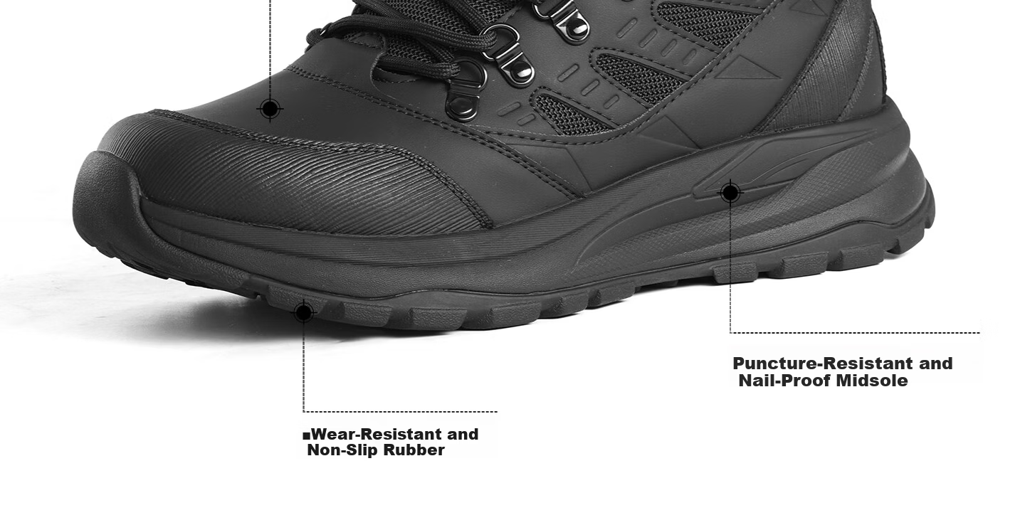 3515 Men's Outdoor Anti-Puncture Hiking Boots Non-Slip Wear-Resistant Training Combat Boots Black Size 43 7