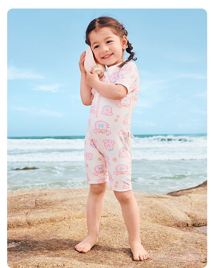 Balabala Kids Swimwear Boys Girls Baby 2026 Summer New Two-Piece Sunscreen Chlorine-Resistant Cartoon Swimsuit Set 16