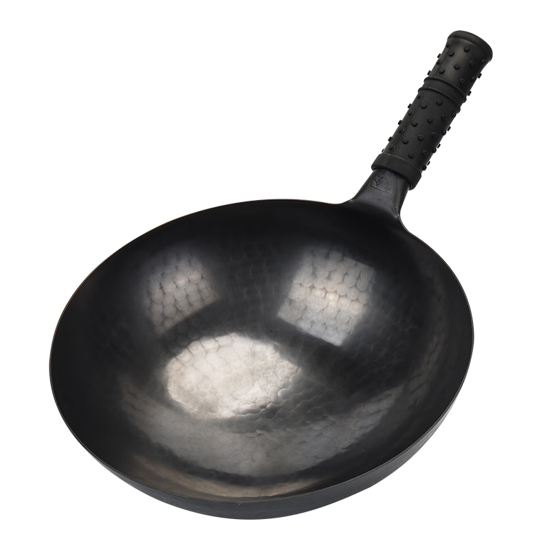 Zhang Sanfeng Zhangqiu 34cm Round Bottom Cast Iron Wok No Coating Forged Gas Stove Traditional Seasoned Cooking Pan