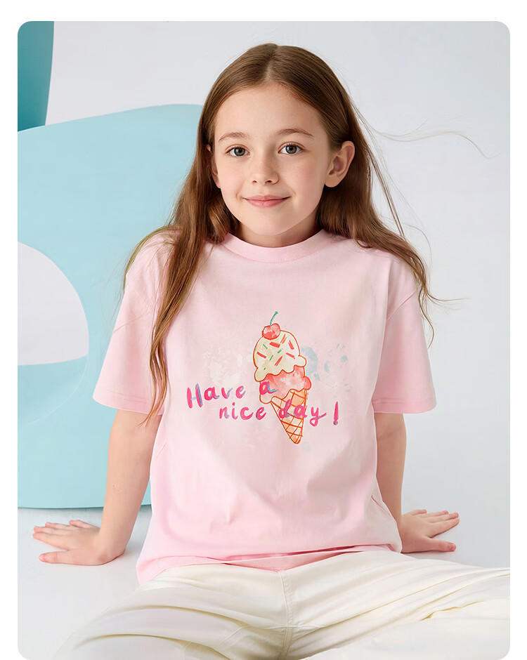 BALABALA 【balaOne】 Quick-Dry Short Sleeve T-Shirt Boys Girls Big Kids 2026 Summer Trend 208226117201 12