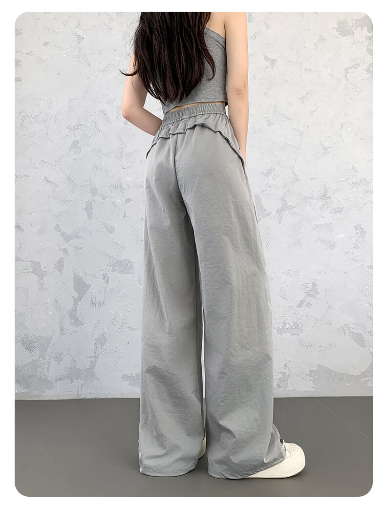 LangSha Quick-Dry Cargo Pants for Women, Spring And Summer Lightweight Style, 2026 Latest Straight-Leg Casual Versatile Wide-Leg Two-Way Tactical Sports Pants 25