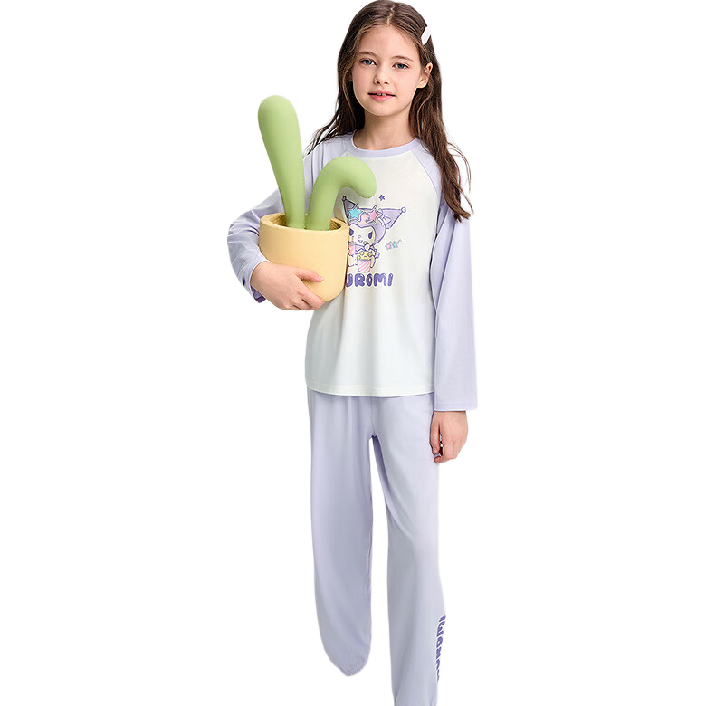 BALABALA Children's Pajama Set, Autumn Girls' Loungewear, Suitable for Going Out [HelloKitty IP] 209325171002