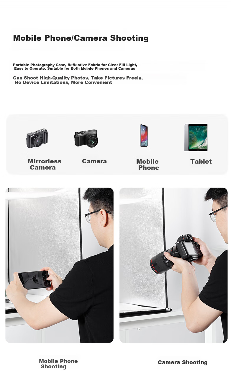 Godox 40cm Dual-Light Photography Lightbox Studio LED Fill Light for Product, Jewelry, and Still Life Photography 12