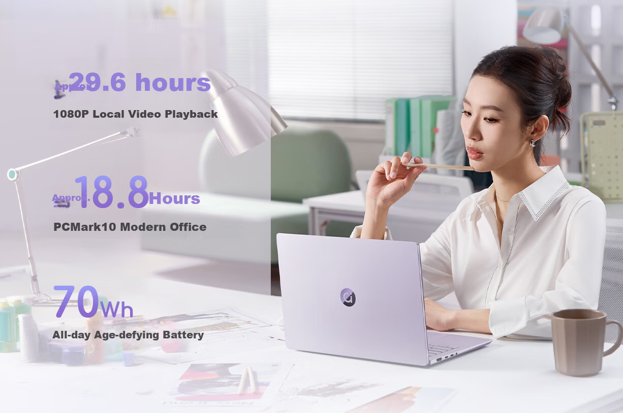 ASUS Adou 14 Air 2026 Ultra-Lightweight AI Laptop AI9 H 465 32GB 1TB 2.8K High Refresh 1100nits Long Battery Life [National Subsidy] Blue 39