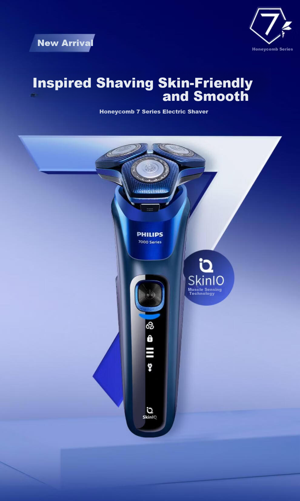 PHILIPS Electric Shaver SkinIQ Series 7000 S7399/03 with 1-Hour Quick Charge and Nose Hair Trimmer - Valentine's Day Gift for Boyfriend 1