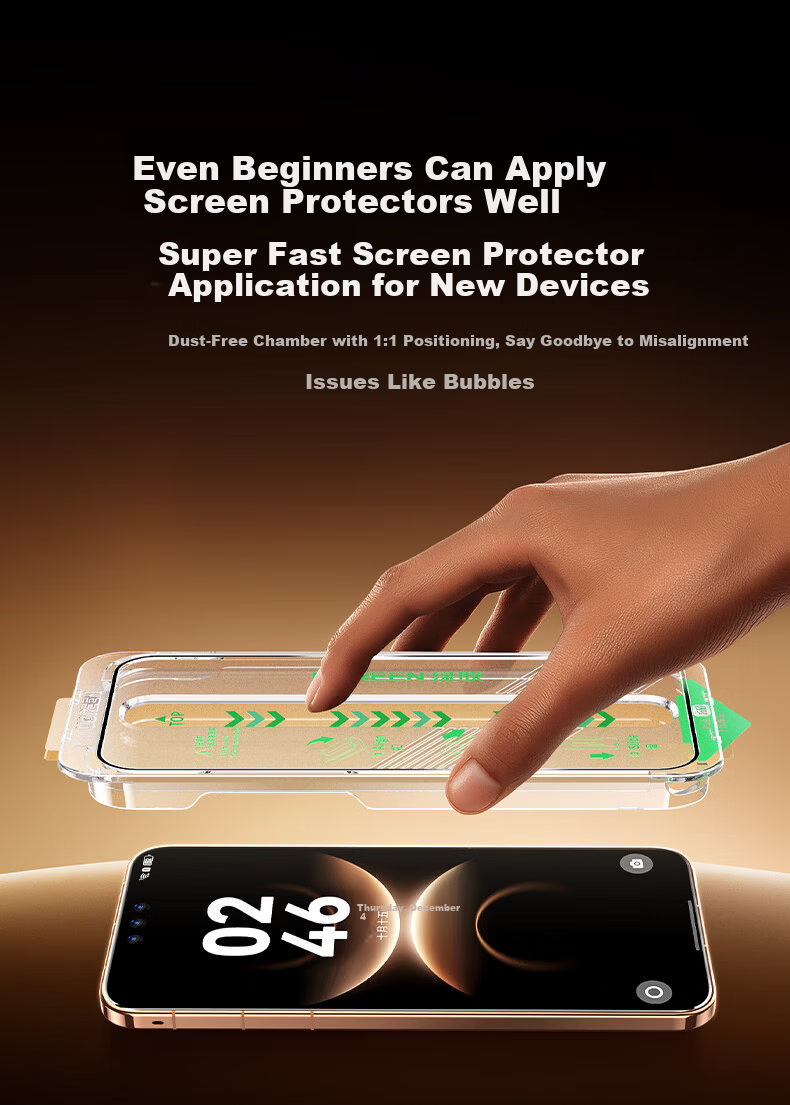 Ugreen [Top Dust-Free Chamber] Tempered Glass Screen Protector for Huawei Mate80 Pro Max/RS, Dust-Free Chamber Quick Application, HD Anti-Fingerprint Anti-Drop Film, 2 Pieces 1
