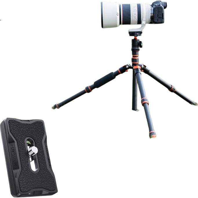 Zhuoer Carbon Fiber Tripod Camera Stand, Portable DSLR Ball Head Tripod, Mirrorless Camera Stand, Outdoor Travel Phone Live Streaming Photography Camera Monopod KF09.077V3