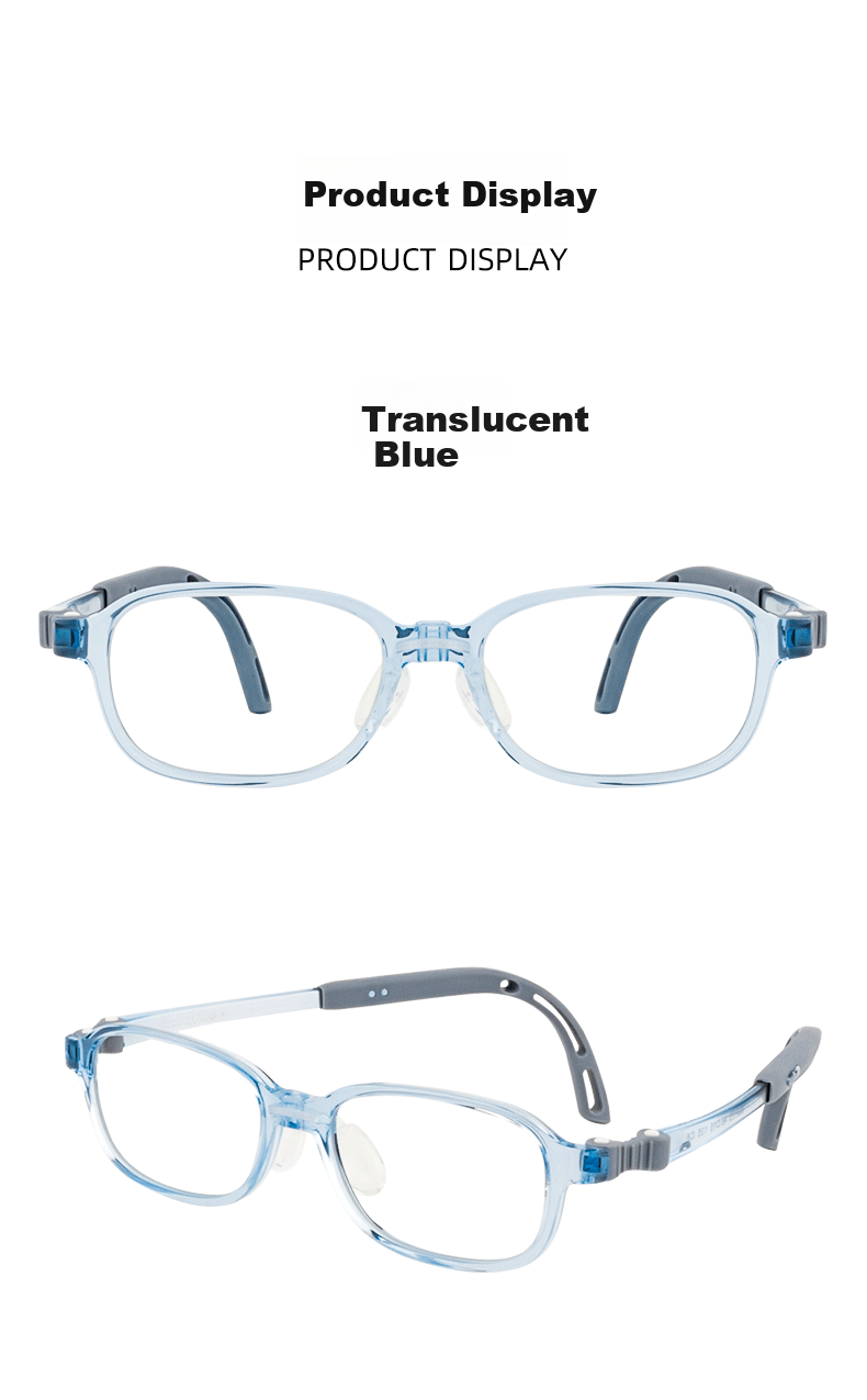 VGO Kids Anti-Radiation Blue Light Blocking Glasses Unisex Non-Prescription Computer Protective Eyewear MM113 Transparent Blue 9