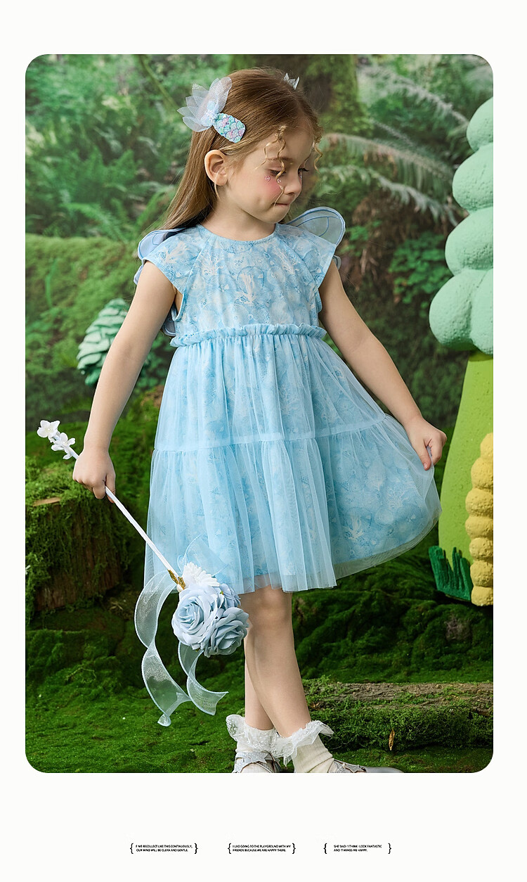 ASK JUNIOR Kids Summer Mesh Princess Dress Toddler Vacation Style Dress 13