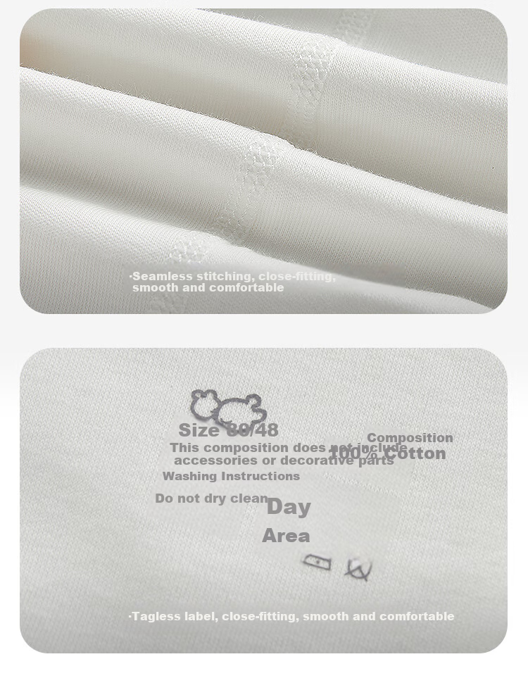 Labi Baby Children's Curved Collar Long Sleeve Cotton Thermal Half-Back Shirt 2-Pack Light Khaki 120 13