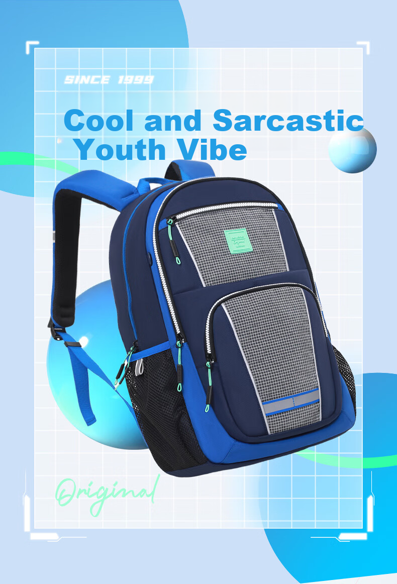 DR·KONG Middle School Student Backpack Lightweight Ergonomic Large Capacity 7-9 Grade Student College Student Double Shoulder Bag 1