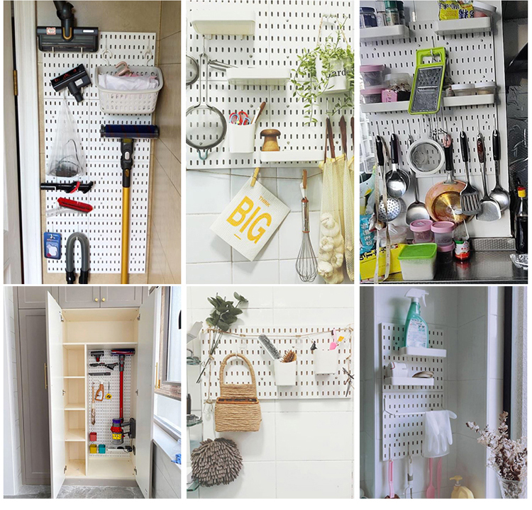 Banzheni Water Heater Cover, Gas Pipe Concealer, No Drilling Required, Pegboard Kitchen Storage Rack, White, Customizable 29