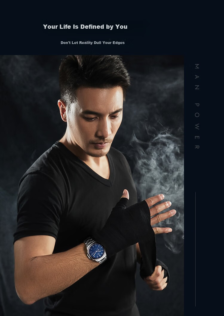 EBOHR Men's Automatic Mechanical Watch Fashion Calendar Stainless Steel Band Male Wristwatch New Year Valentine's Birthday Gift 9