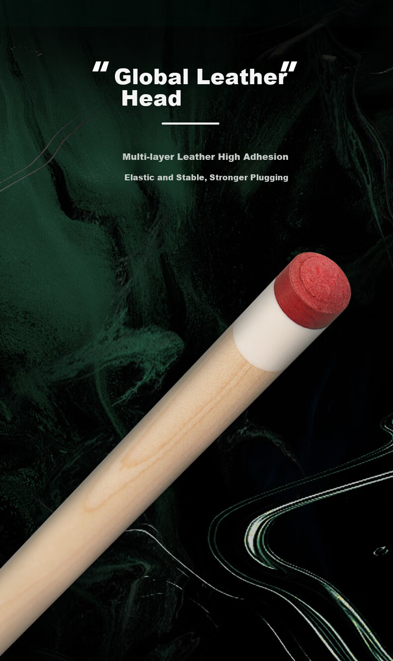 U Global Billiard Cue New Green Demon Series Fancy Nine-Ball Large Head Cue Chinese Eight-Ball Table Cue LM-0206 10