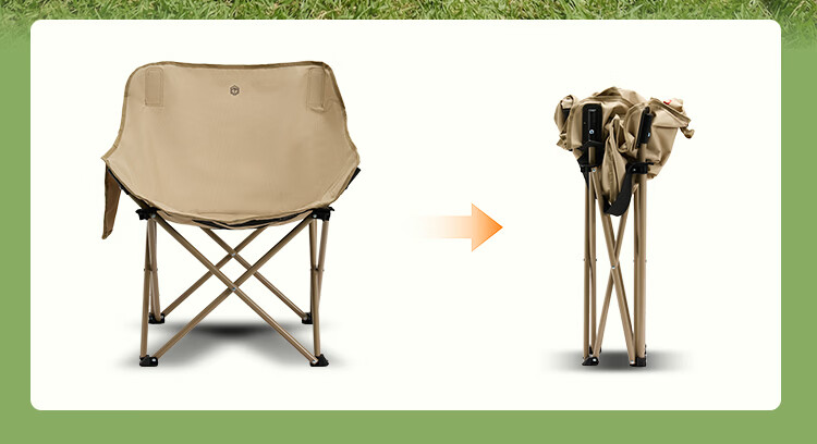 JD Jingzao Outdoor Folding Chair and Table Set 1 Table 4 Chairs Medium Moon Chair Camping Picnic Furniture 6