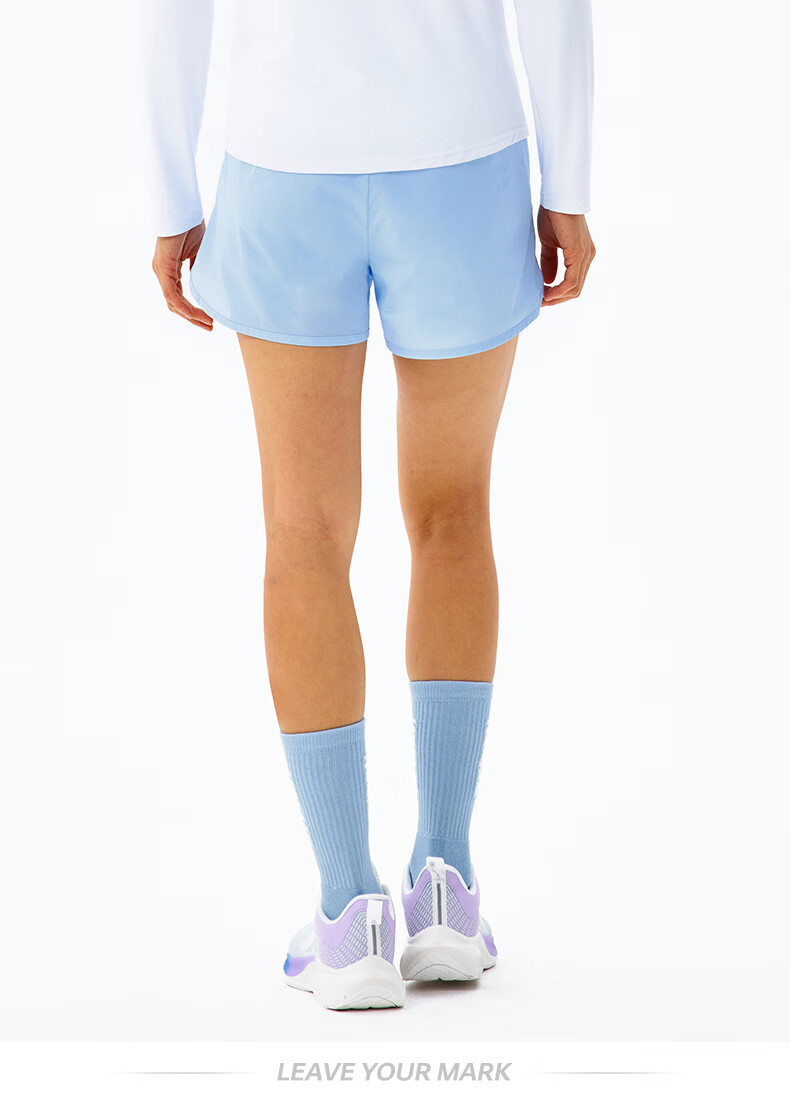 KELME Women's Quick-Dry Running Training Anti-Exposure Fake Two-Piece Sports Shorts Agate Black L 5