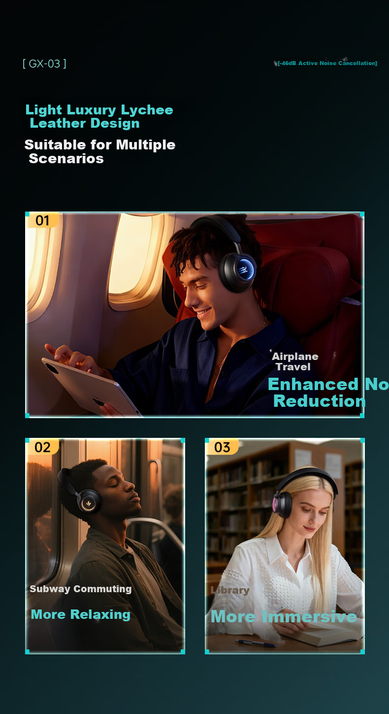 KINYO 2026 New Active Noise Cancelling Wireless Bluetooth Gaming Headset Over-Ear FPS 2.4G Wired Desktop Computer Earphones Gift 19
