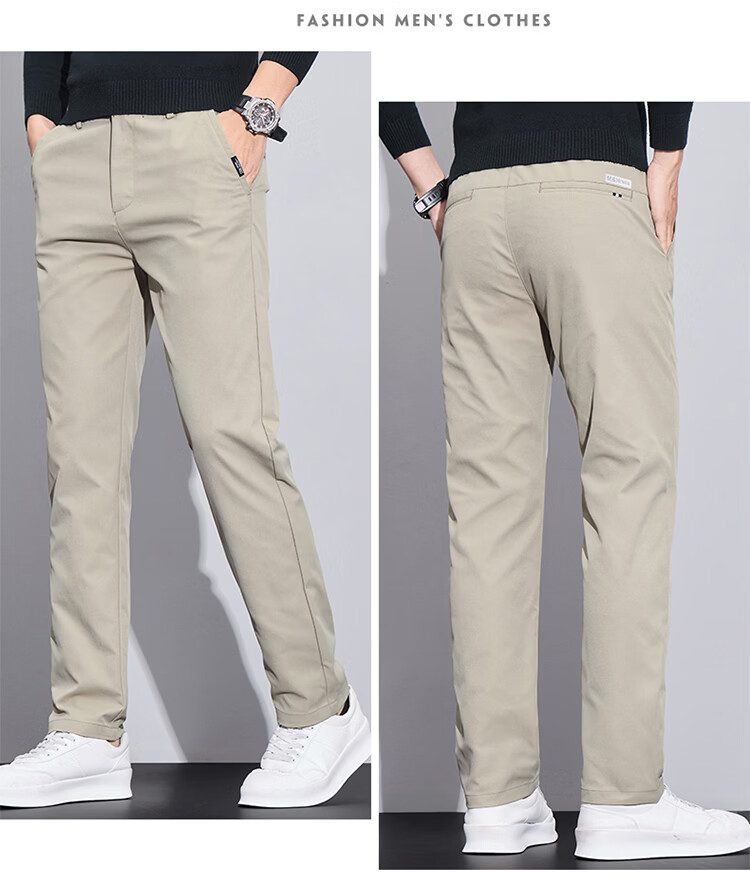 RED DRAGONFLY Men's Casual Business Commuter Loose Straight-Leg Trendy Thick Plus Size Black Pants 34 10