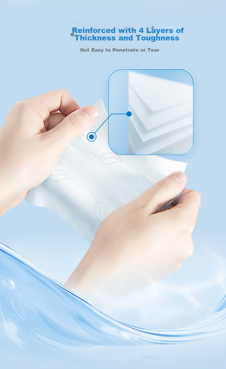 COROU 4-Ply Extra Thick 240g/roll*6 Rolls Moisturizing Toilet Paper with Core, Cloud-Soft Tissue for Bathroom Use 2