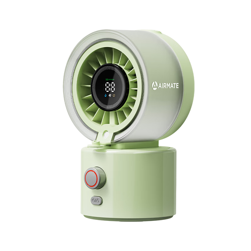 AIRMATE Small Fan, Handheld Desktop Spray Water Fan, 100-Speed Oscillating, Portable Mini Rechargeable, for Bedroom, Stroller, Office, Energy-Saving, Outdoor, Quiet Operation, Long Battery Life, Electric Fan H2O-D1A