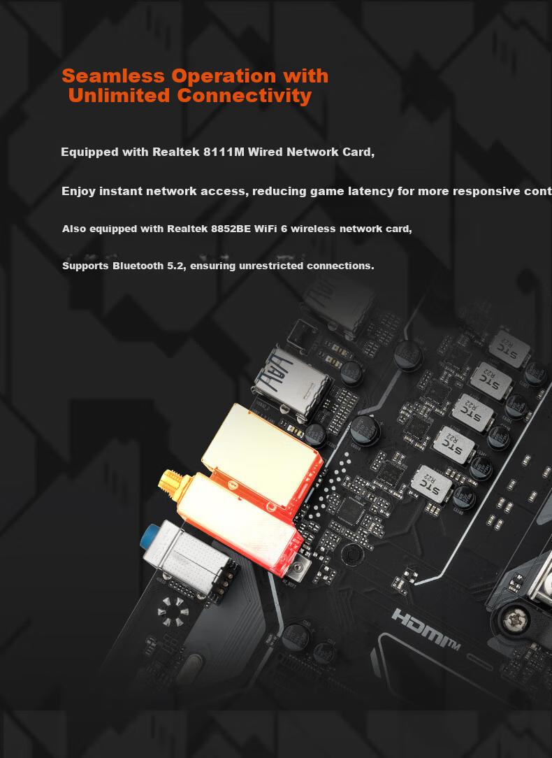 MAXSUN MS-Challenger B650M-K WIFI Motherboard DDR5 Support AMD CPU AM5 9500F/9600X/7500F (AMD B650/AM5 Socket) 7