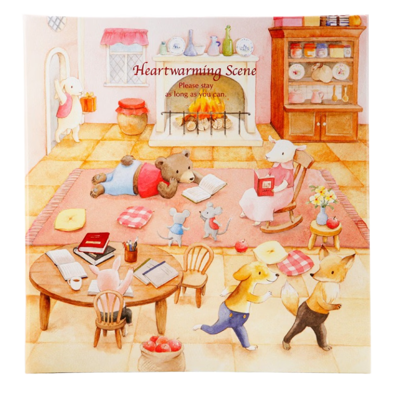 Nakabayashi Zonglin NCL Photo Album DIY Laminated Self-Adhesive Memorial Album, 40 Pages, 20L-90, Heartwarming Stove Fire