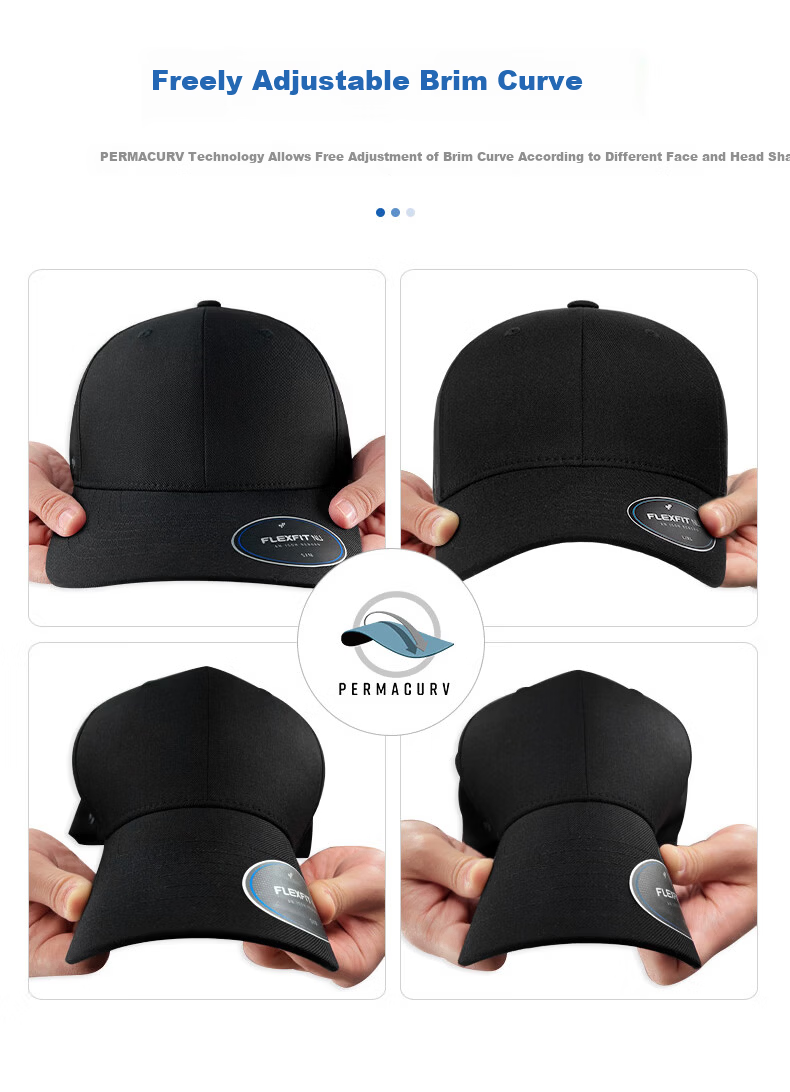 FLEXFIT NU Series Captain America Upgraded Large Head Sun Protection Baseball Cap Unisex Full-Coverage Sports Visor Hat 6