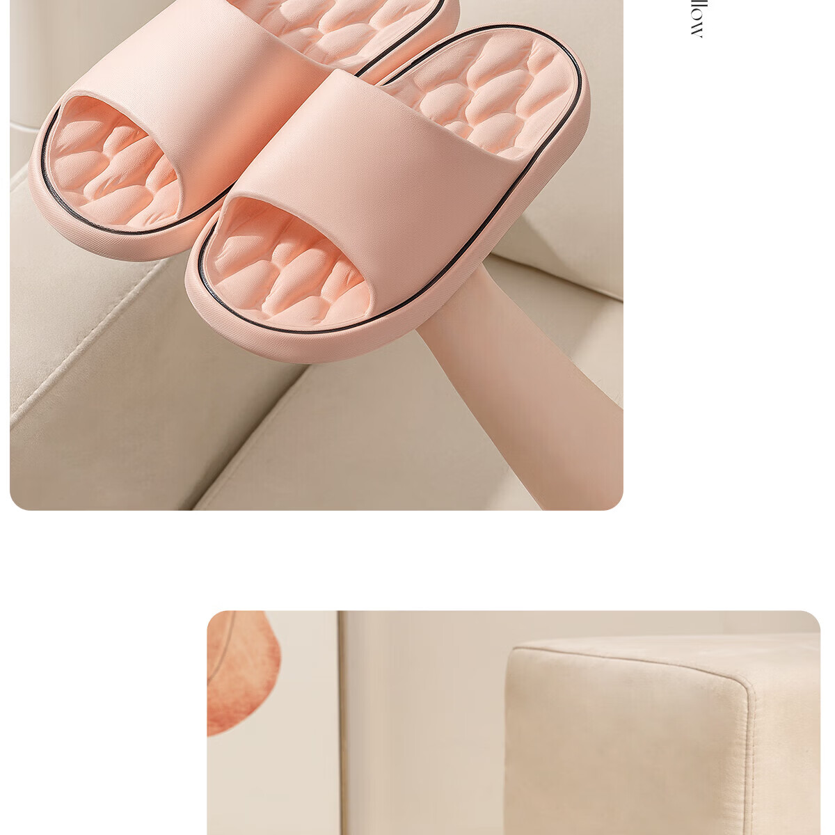 Zhiying Men's and Women's Home Shower Soft Sole Bathroom Couple Non-slip Silent Slippers Gray Size 40-41 15