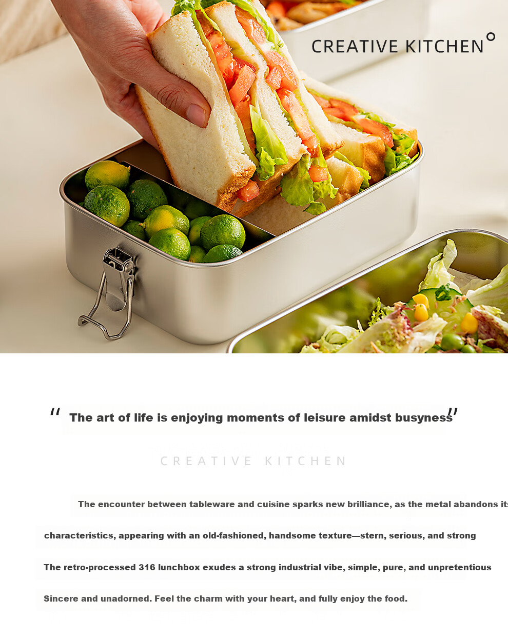 KATEI STORY Japanese Stainless Steel Lunch Box 316 Food Grade with Lid Office Worker Vintage Canteen Steamed Rice Bento Box 2