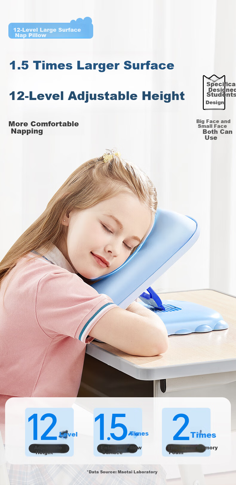 Cat Prince Nap Pillow for Elementary Students Kids Desk Sleeping Pillow Classroom Napping Cushion Hug Pillow 1