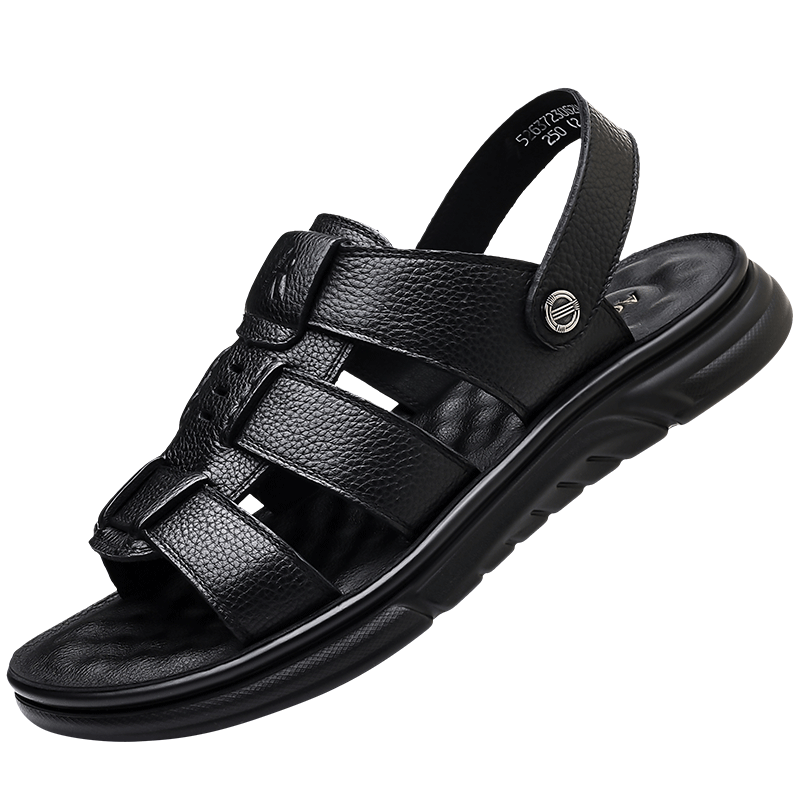 Aokang Summer Men's Casual Beach Sandals Black Size 39