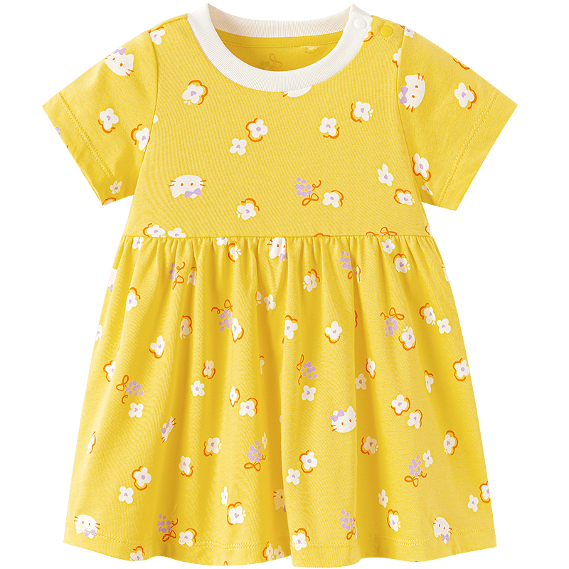 Balabala Kids Dress Baby Dress 2026 Summer New Girls Princess Dress Cotton Breathable Cute