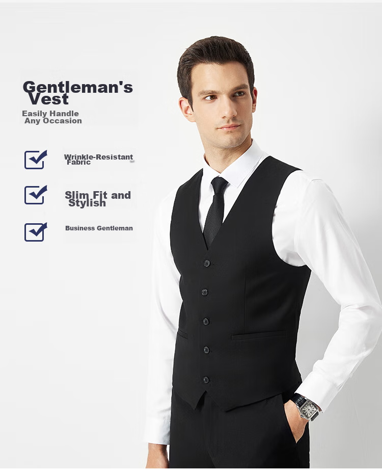 FIRS Men's Suit Set, Slim Fit Professional Formal Wear, Business Attire for Grooms, Wedding Attire for Me 4