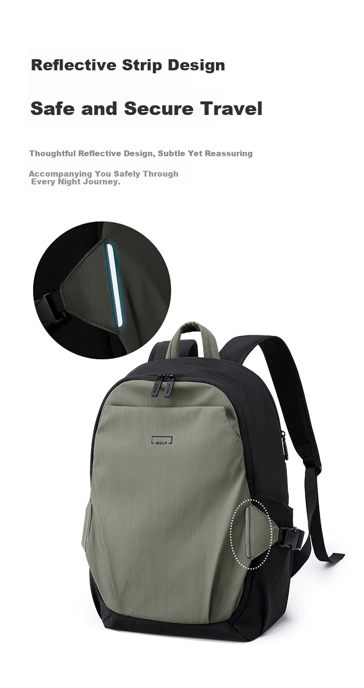 GOLF Lightweight Unisex Backpack Travel Bag Fashion Student School Bag 16-inch Laptop Bag Women's Day Gift 8
