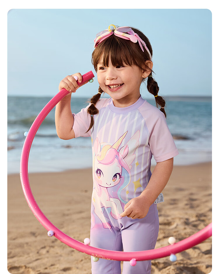Balabala Kids Swimwear Boys Girls Baby 2026 Summer New Two-Piece Sunscreen Chlorine-Resistant Cartoon Swimsuit Set 44