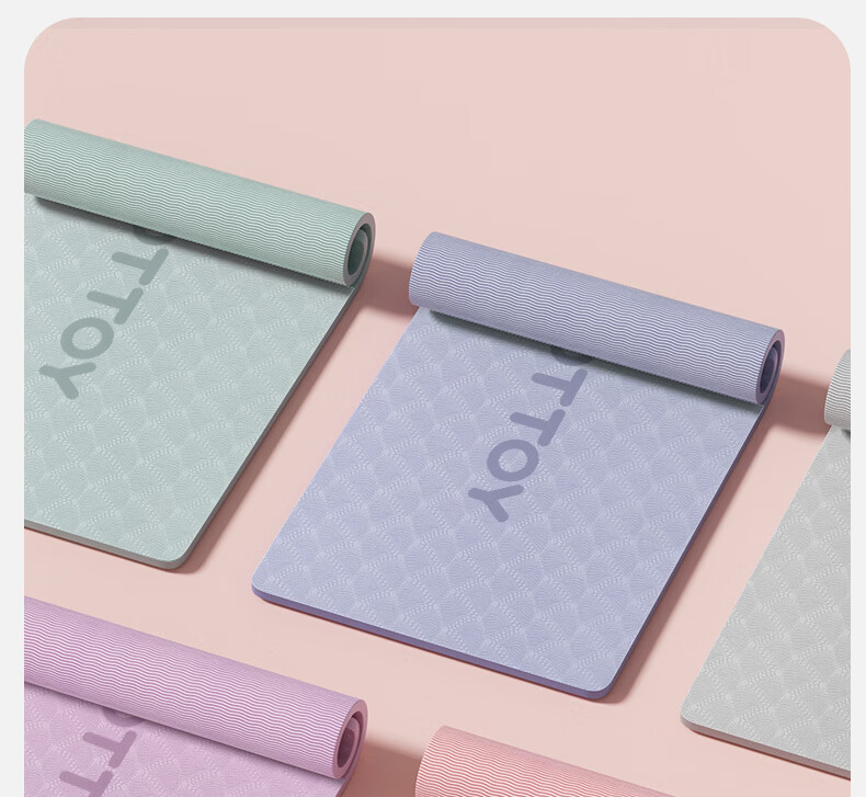 Yottoy Non-Slip Yoga Mat Fitness Mat Portable Extra Wide and Thick Exercise Training Mat 61cm for Men and Women Beginners 8